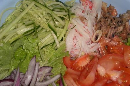 Салат с море продуктами + снежный краб: шаг 1