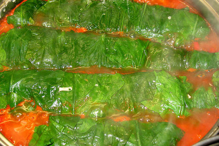 Филе морского окуня в шубке из шпината на соусе из паприки: шаг 5