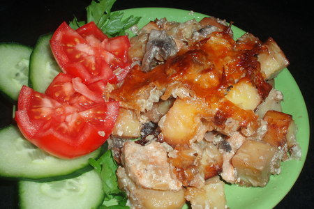 Картофель в горшочке с мясом и грибами: шаг 7