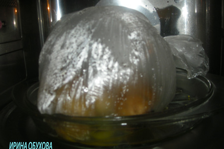 Селедка+картошка запеченная в кульке в микроволновке: шаг 4