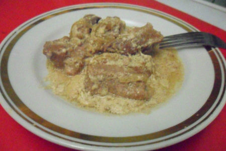 Фото к рецепту: Свинина в сливочно-имбирном соусе