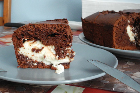 Фото к рецепту: Пирог "шоколадно-творожный"