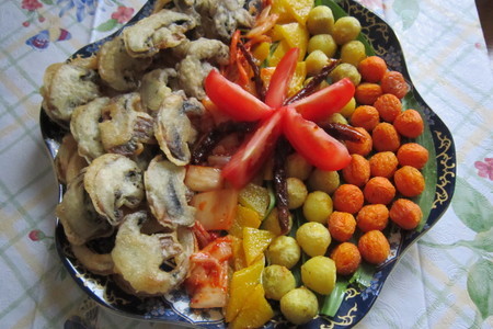 Овощной салат с темпура