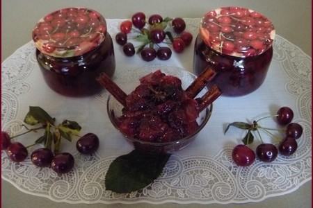 Фото к рецепту: Варенье из вишни с дыней + вишня сушеная