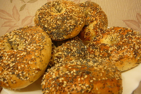 Фото к рецепту: Багель - еврейский хлеб (фм хлебный)