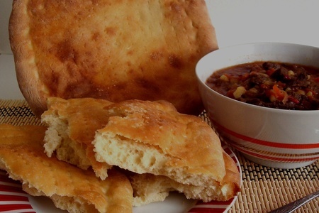 Фото к рецепту: Токаш или лепешка по-казахски. хлебный фм.
