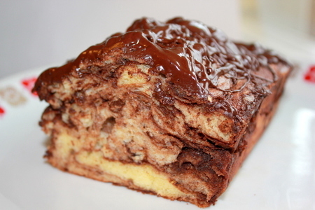 Фото к рецепту: Мраморный пирог с шоколадом по рецепту поля бокюза 