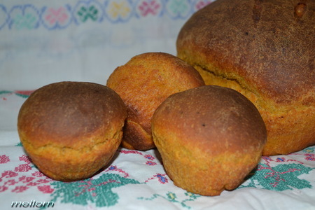 Фото к рецепту: Ржано-пшеничный хлеб с кабачковой икрой