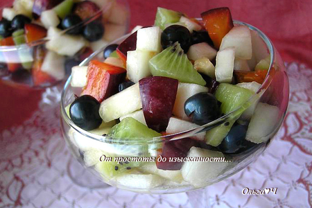 Фото к рецепту: Фруктовый салат с дыней