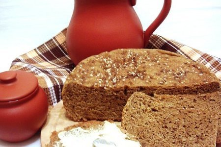 Фото к рецепту: Хлеб овсяно-пшеничный, с отрубями, на меду. тест-драйв.