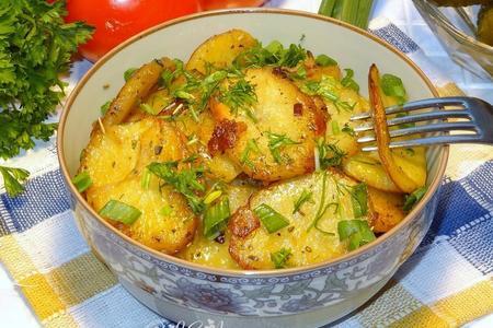 Картофель тушёный с луком по узбекски