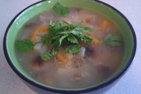Фото к рецепту: Сырно-грибной суп