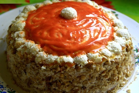 Фото к рецепту: Песочный торт- привет из детства(рецепт без яиц)