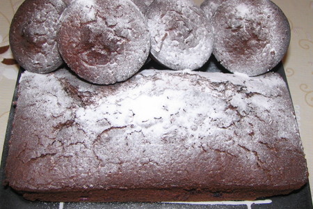 Фото к рецепту: Вишнево-шоколадный кекс
