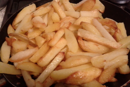 Фото к рецепту:  жареная картошка. советы ,чтобы он не слипался