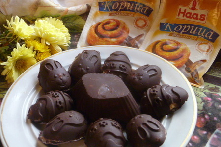 Фото к рецепту: Шоколадные конфеты с творожной начинкой