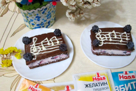 Фото к рецепту: Шоколадный торт "ежевичка"