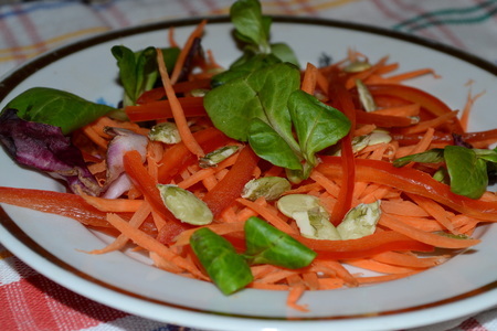 Фото к рецепту: Салат с пророщенными семечками "мега полезный"