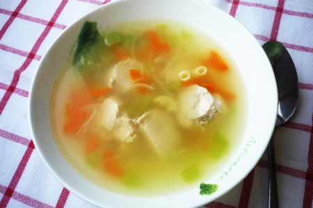 Фото к рецепту: Простой куриный суп