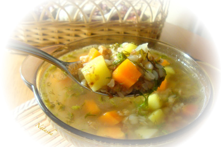 Фото к рецепту: Гречневый суп.