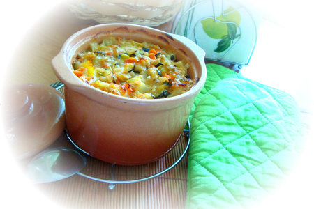 Фото к рецепту: Перловая каша с овощами.