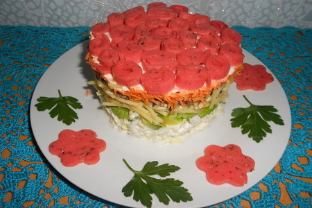 Фото к рецепту: Салат со спагетти borges "весенний букет"