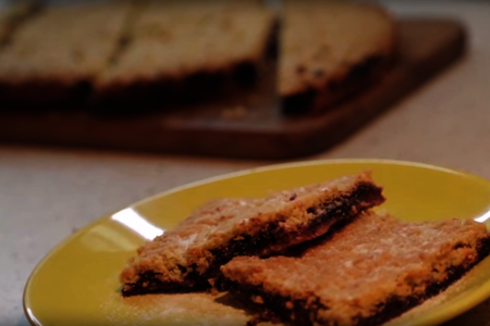 Печенье с черникой "черничные квадратики". видео