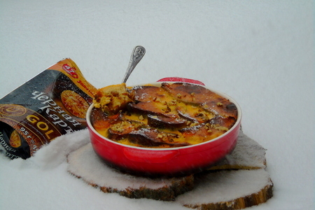 Фото к рецепту: Пудинг из кулича "зимний завтрак"