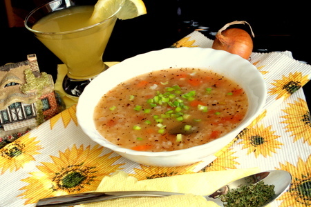 Фото к рецепту: Постный рисовый суп