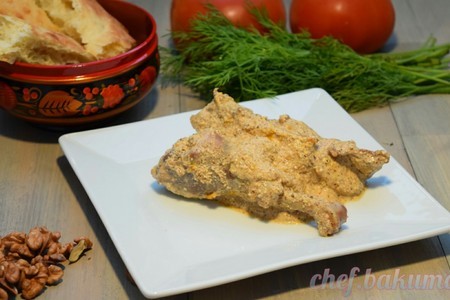 Фото к рецепту: Сациви с курицей. грузинское блюдо. видео