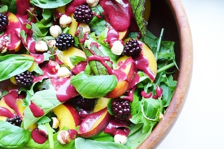 Летний салат с ежевикой и нектарином ☀ здоровое питание 