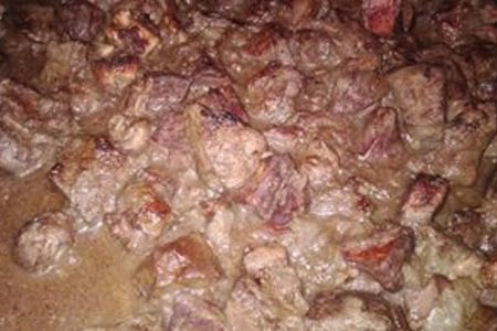 Фото к рецепту: Рецепт приготовления жареных бараньих потрохов.