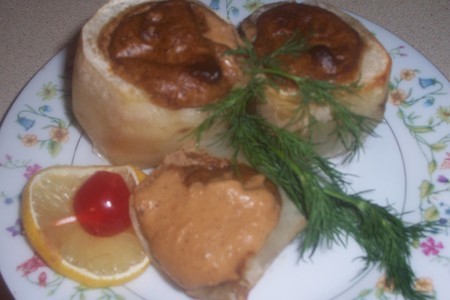 Фото к рецепту: Картофель, фаршированный грибами 2