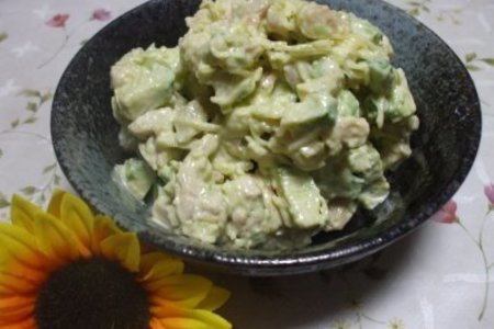 Фото к рецепту: Салат "цыплёнок с авокадо"