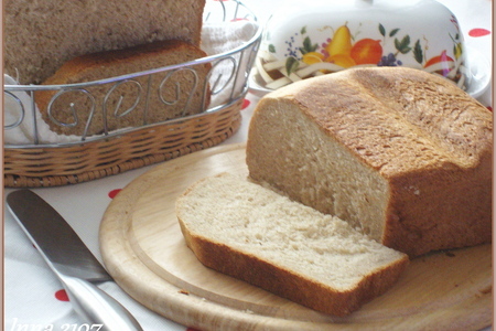 Фото к рецепту: Пшенично-ржаной хлеб на сыворотке