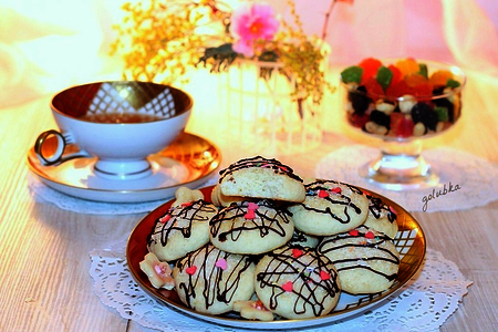 Хрустящее кокосовое печенье с шоколадом