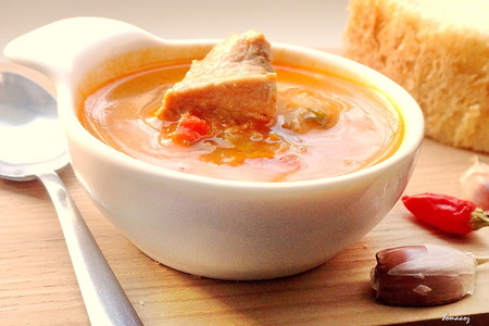 Фото к рецепту: Пряный чечевичный суп