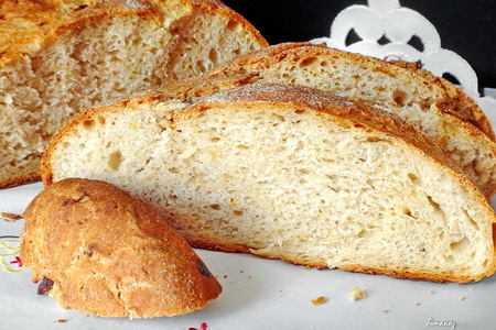 Фото к рецепту: Хлеб с луком и сыром