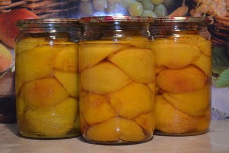 Персики в собственном соку, заготовка на зиму