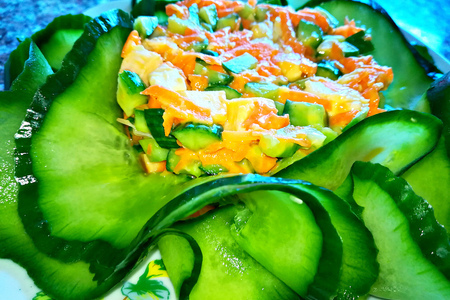 Фото к рецепту: Салат с мясом и овощами