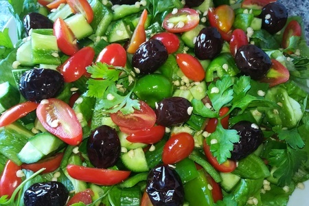 Овощной полезный салат без майонеза 