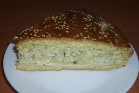 Фото к рецепту: Луковый пирог с плавлеными сырками и тесто для несладких пирогов на кефире