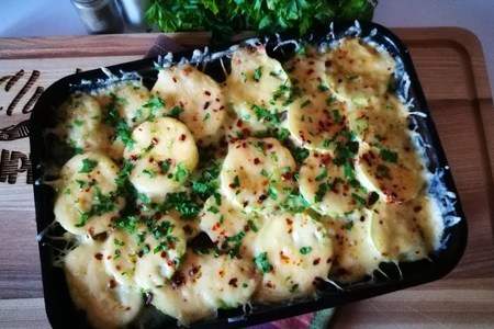 Фото к рецепту: Рыба с кабачками в духовке