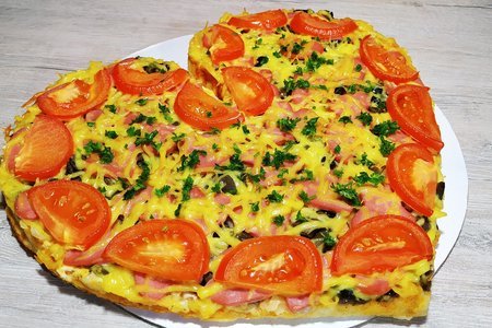 Фото к рецепту: Романтическая пицца