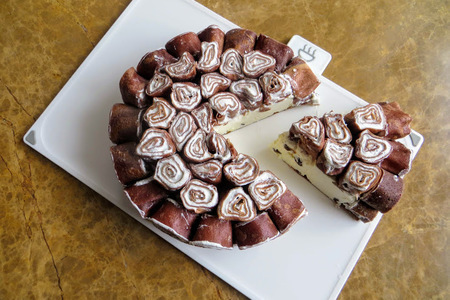 Блинный торт - "пломбир в шоколаде"