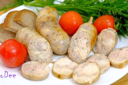Фото к рецепту: Домашняя колбаса из курицы