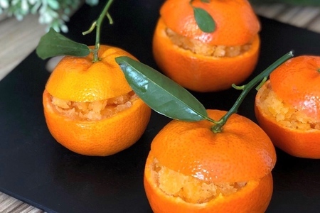 Фото к рецепту: Сорбе в мандаринах
