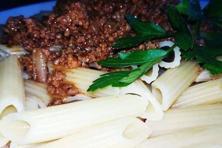 Фото к рецепту: Вкусные макароны с фаршем