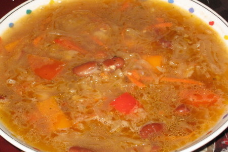 Фото к рецепту: Фасолевый суп по-закарпатски