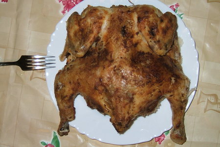 Жаренная курица с острым соусом